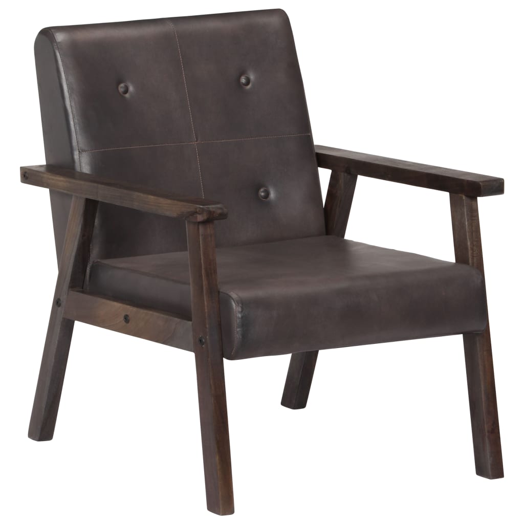 Gray leather arm chair sale