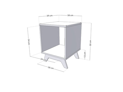 Chevet en bois NABOKSY avec pieds