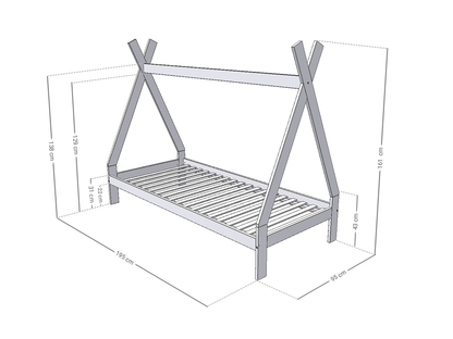 SWITCH Letto teepee regolabile in altezza 2 in 1