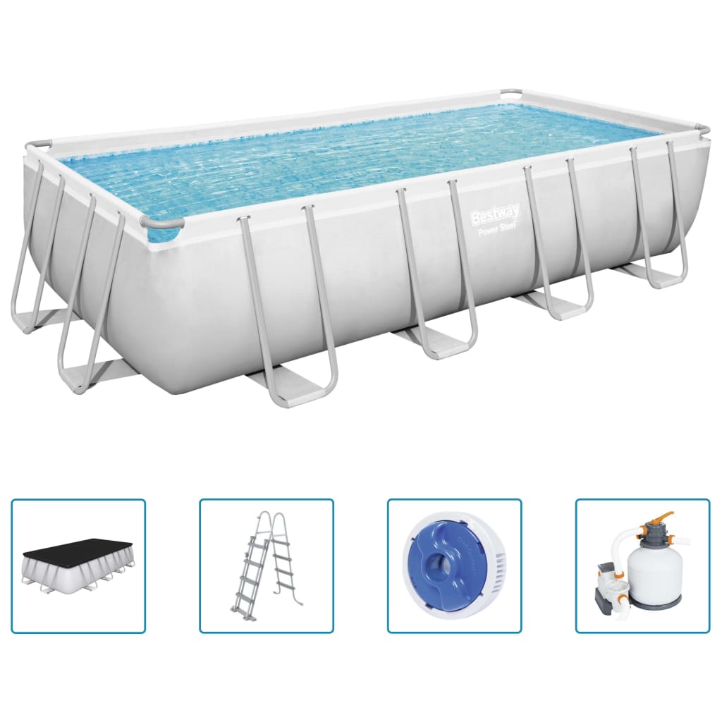 Bestway Rectangular Pool Set Power Steel 549x274x122 cm