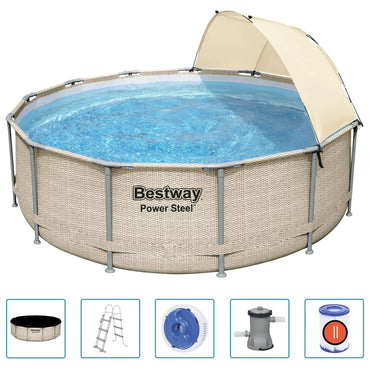 Bestway pool set with Power Steel awning 396x107 cm