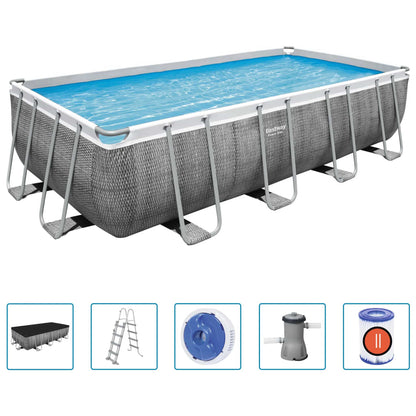 Bestway Power Steel Pool Rectangular 488x244x122 cm