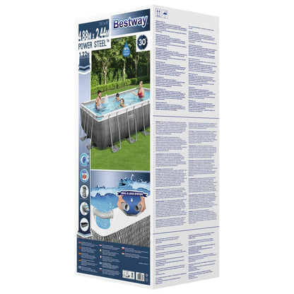 Bestway Power Steel Pool Rectangular 488x244x122 cm