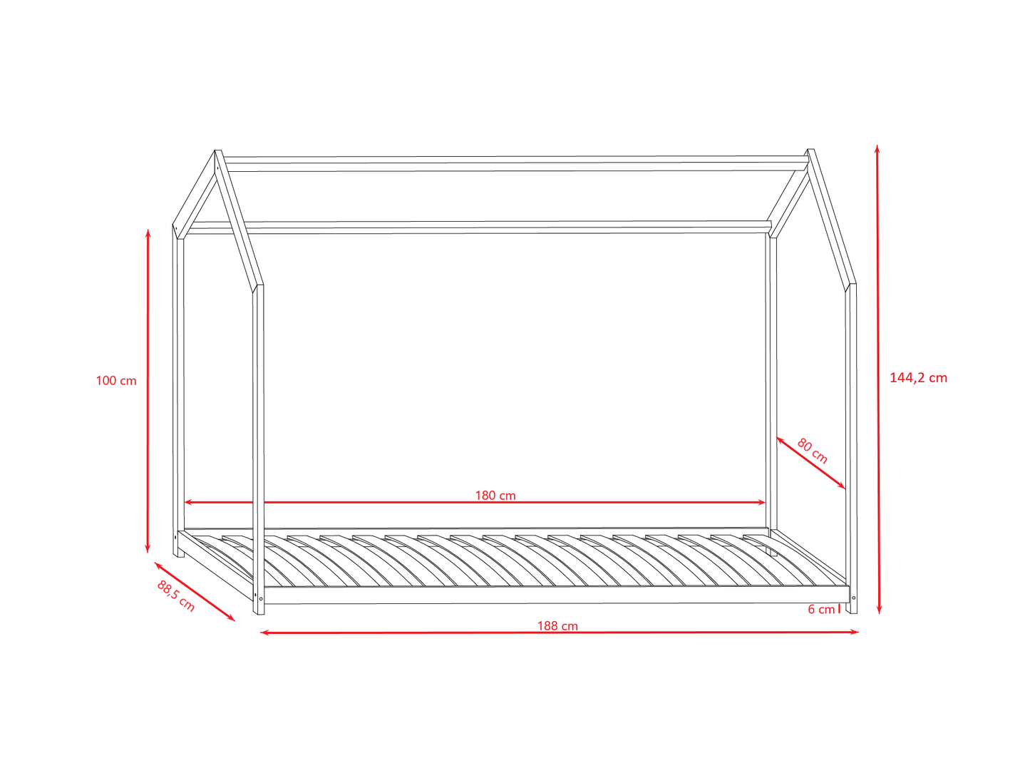 Bella cabin bed with box spring