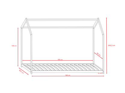 Cama de cabina de bella con caja de primavera