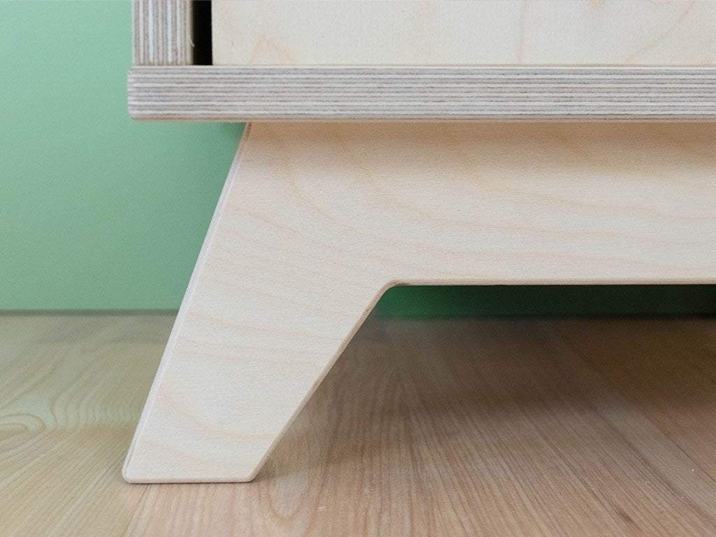 NABOKSY wooden nightstand with legs