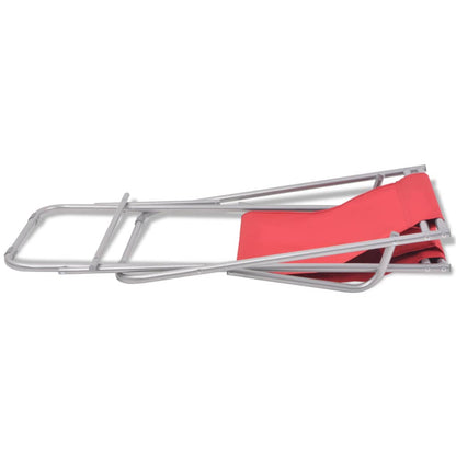 Sillas reclinables de Red Steel 2 PCS