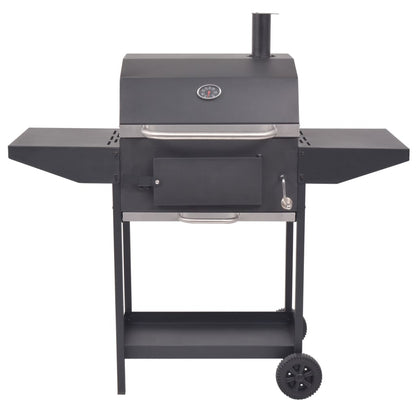 Barbecue di carbonio con scaffale inferiore nero