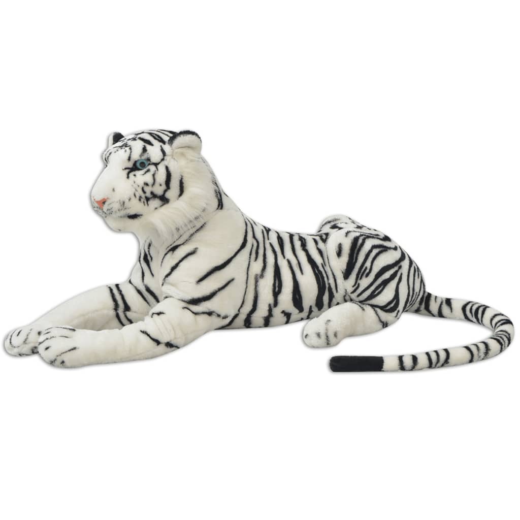 XXL White Plush Tiger