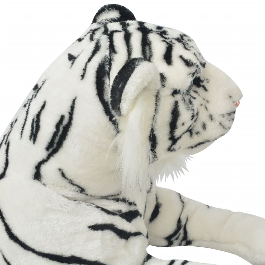 XXL White Plush Tiger