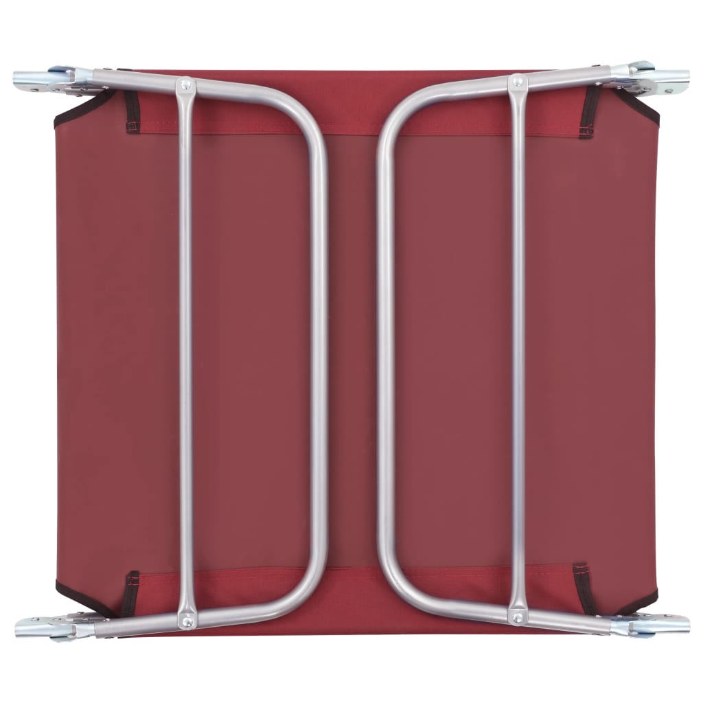 LOUNGER PILIBILI LOT DI 2 Transat in acciaio e tessuto rosso