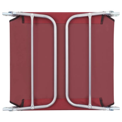 LOUNGER PILIBILI LOT DI 2 Transat in acciaio e tessuto rosso