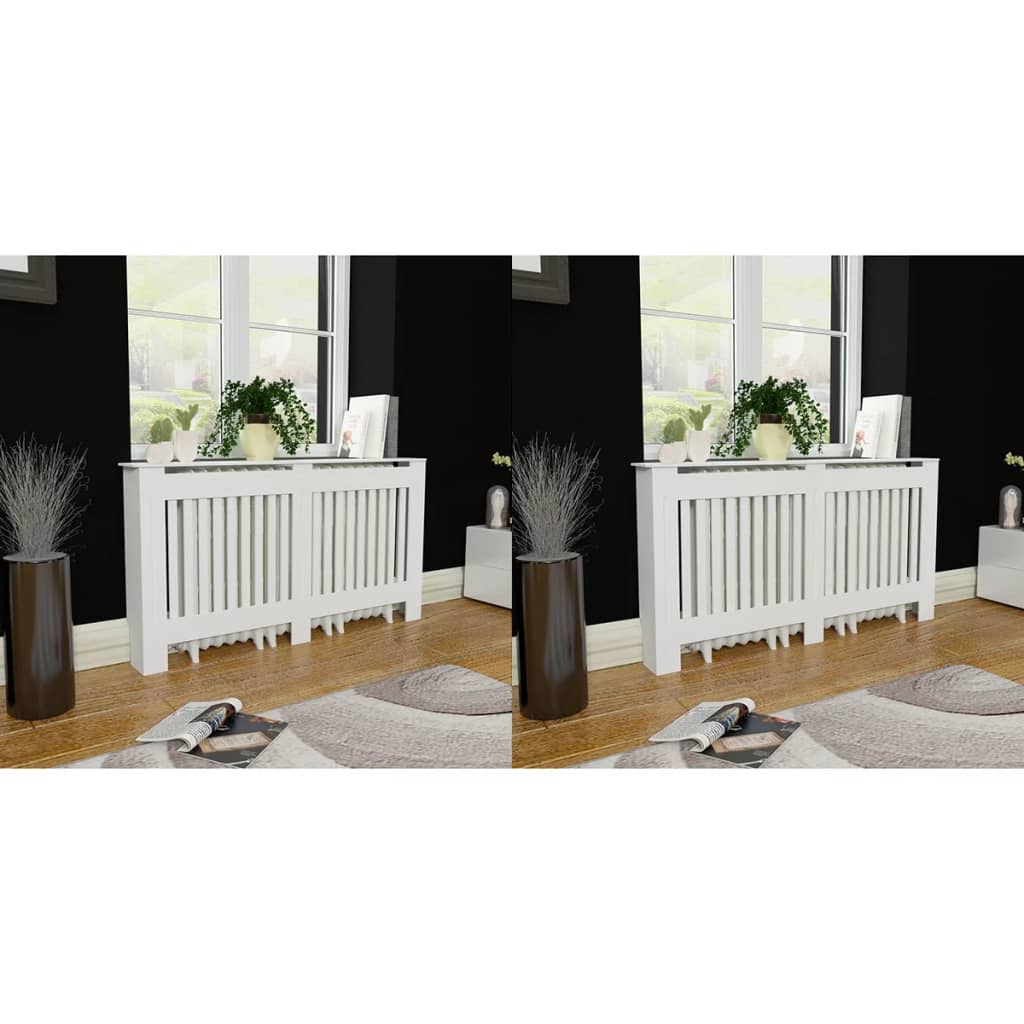 Radiator Cache 2 PCS MDF branco 152 cm