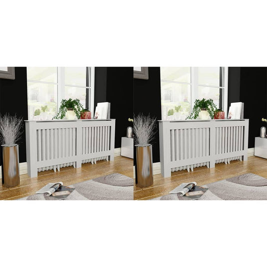 Radiator Cache 2 PCs White MDF 172 cm