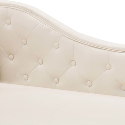 Chaise longue Blanc crème Similicuir