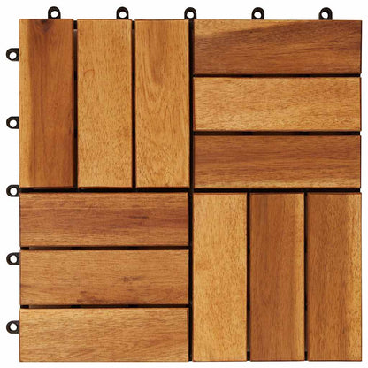 Azulejos de terraza 30x30 cm 10 pcs acacia