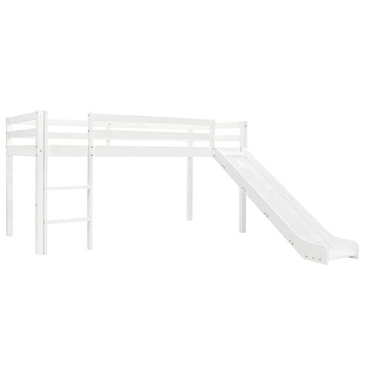 Children's mezzanine bed with slide Megan Pin 90x200cm