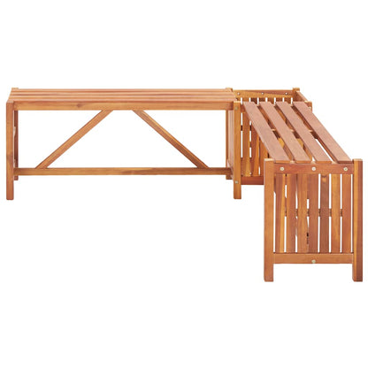 Garden bench and planter 117x117x40 cm Acacia solid wood