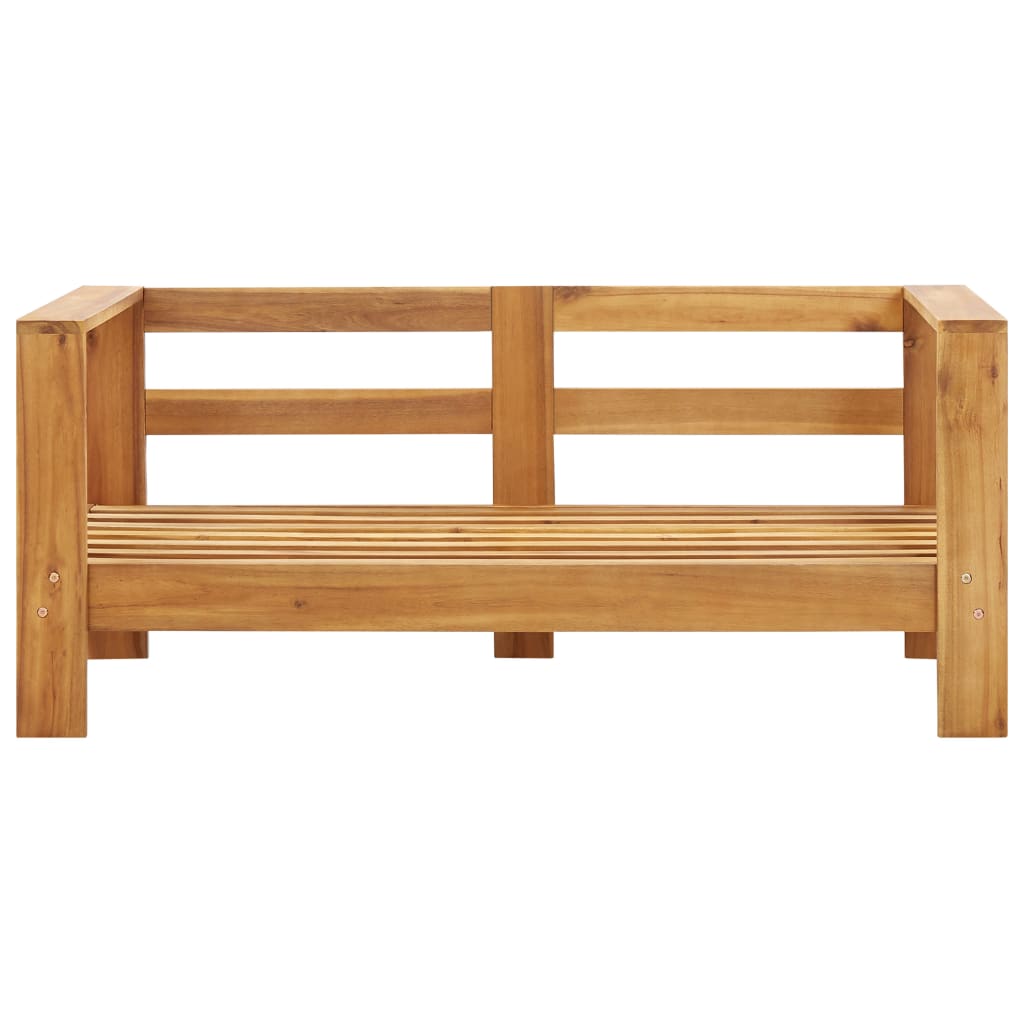 Garden bench with cushions 140 cm Acacia Wood Solid Gray