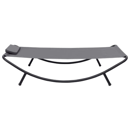 Gray garden bed 200x90 cm steel