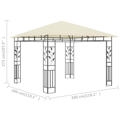 Pergola con 3x3x2,73 m Mosquito Net 180 g/m²