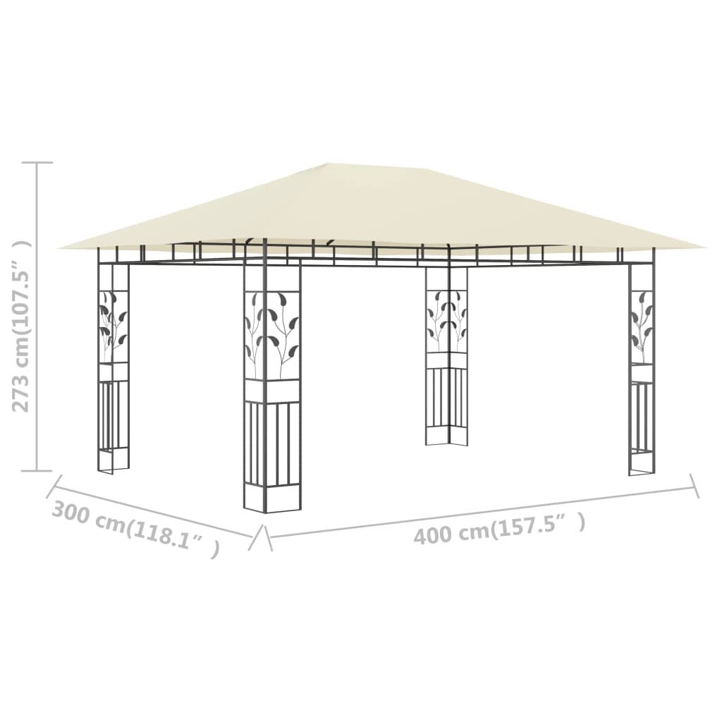 Pergola con 4x3x2,73 m Mosquito Net 180 g/m²