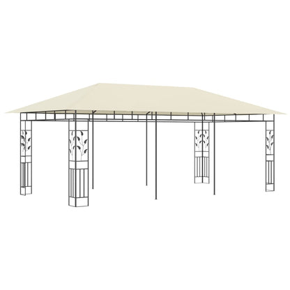 Pergola con 6x3x2,73 m Crema Mosquito Net