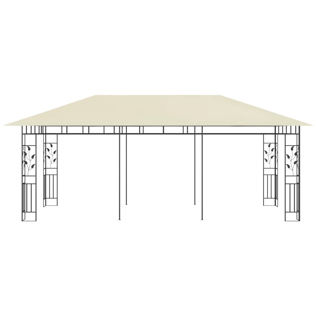 Pergola con 6x3x2,73 m Crema Mosquito Net