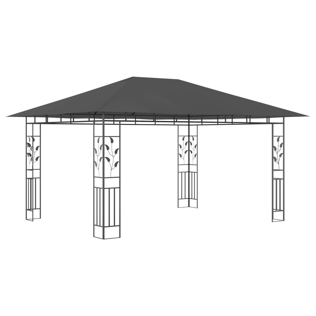 Pergola con 4x3x2,73 M Mosquito Antracite Net 180 g/m²