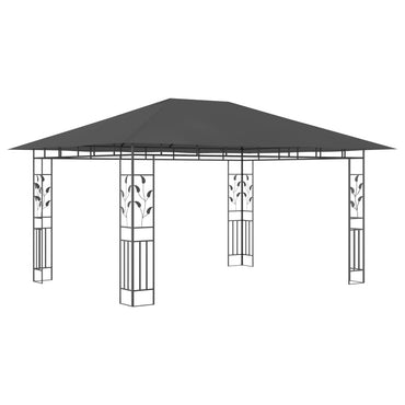 Pergola con 4x3x2,73 M Mosquito Antracite Net 180 g/m²