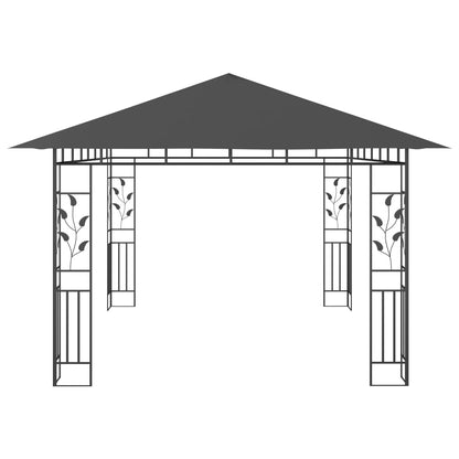 Pergola con 4x3x2,73 M Mosquito Antracite Net 180 g/m²