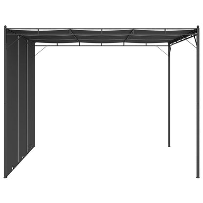 Garden belvedere with side curtain 3x3x2.25 m anthracite