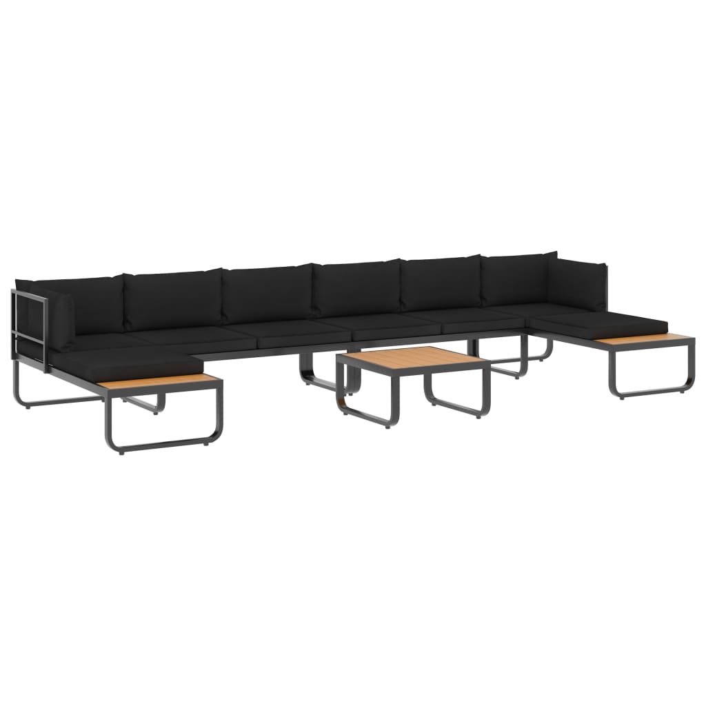 SOFA ANGOLA DEL GARDEN SEATER con cuscini in alluminio WPC