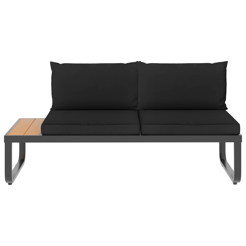 SOFA ANGOLA DEL GARDEN SEATER con cuscini in alluminio WPC