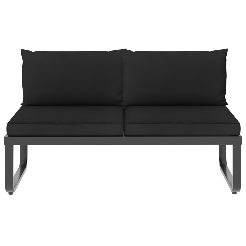 SOFA ANGOLA DEL GARDEN SEATER con cuscini in alluminio WPC