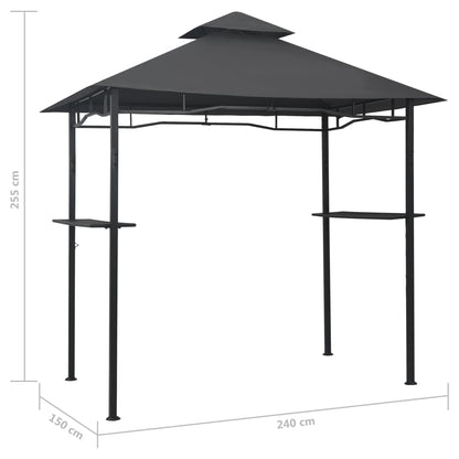 Belvédère de barbecue 240x150x255 cm Anthracite Acier