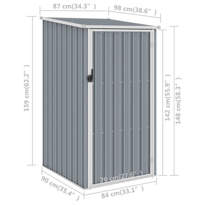 Galpão cinza 87x98x159 cm aço galvanizado