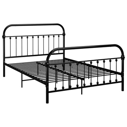 Metal bed with black bed head 160x200 cm