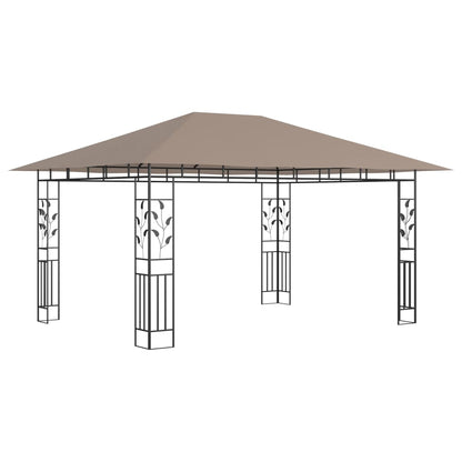 Pergola con 4x3x2,73 M Taupe Mosquito Net 180 g/m²