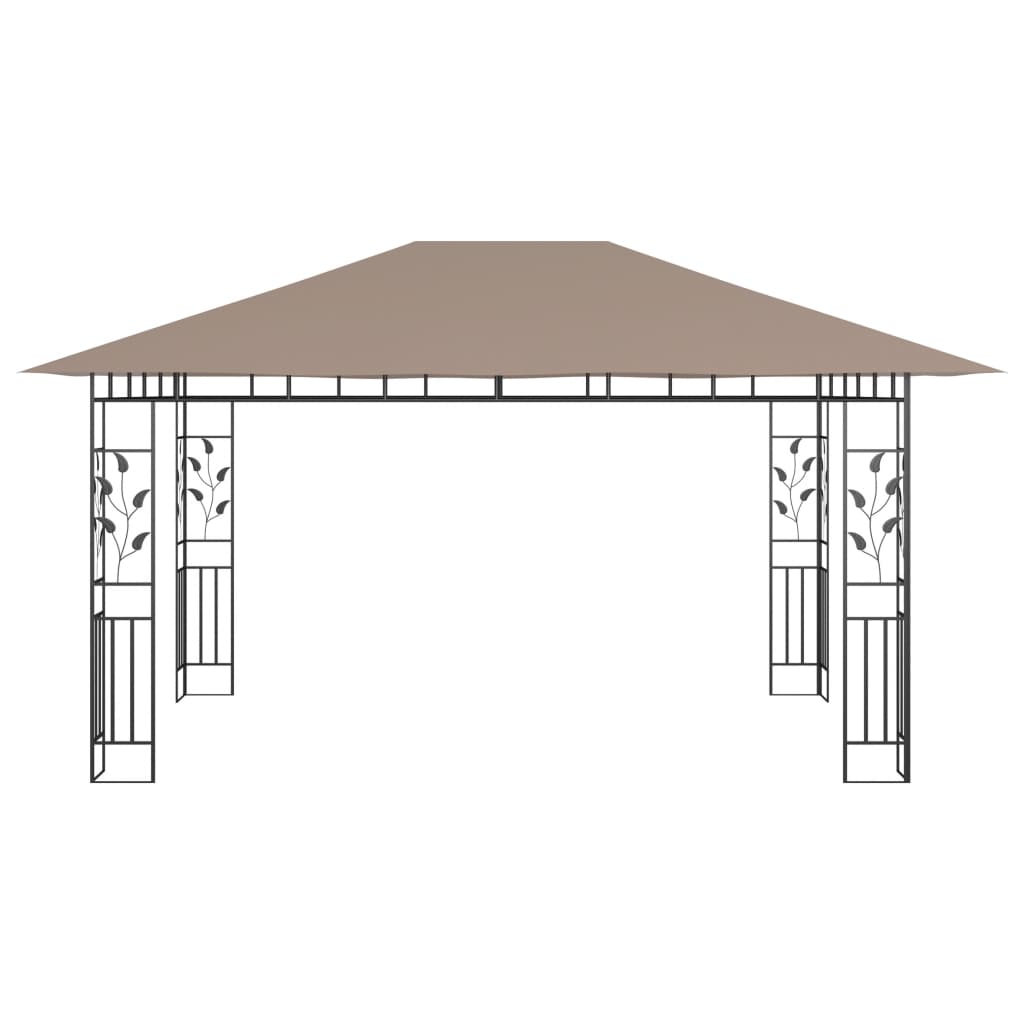 Pergola con 4x3x2,73 M Taupe Mosquito Net 180 g/m²