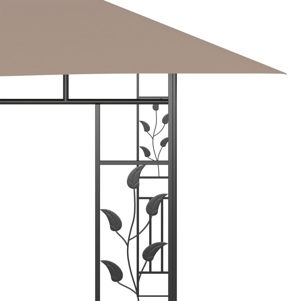 Pergola con 4x3x2,73 M Taupe Mosquito Net 180 g/m²