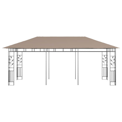 Pergola con zanzara netta 6x3x2,73 m Taupe 180 g/m²