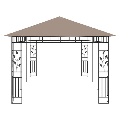 Pergola con zanzara netta 6x3x2,73 m Taupe 180 g/m²