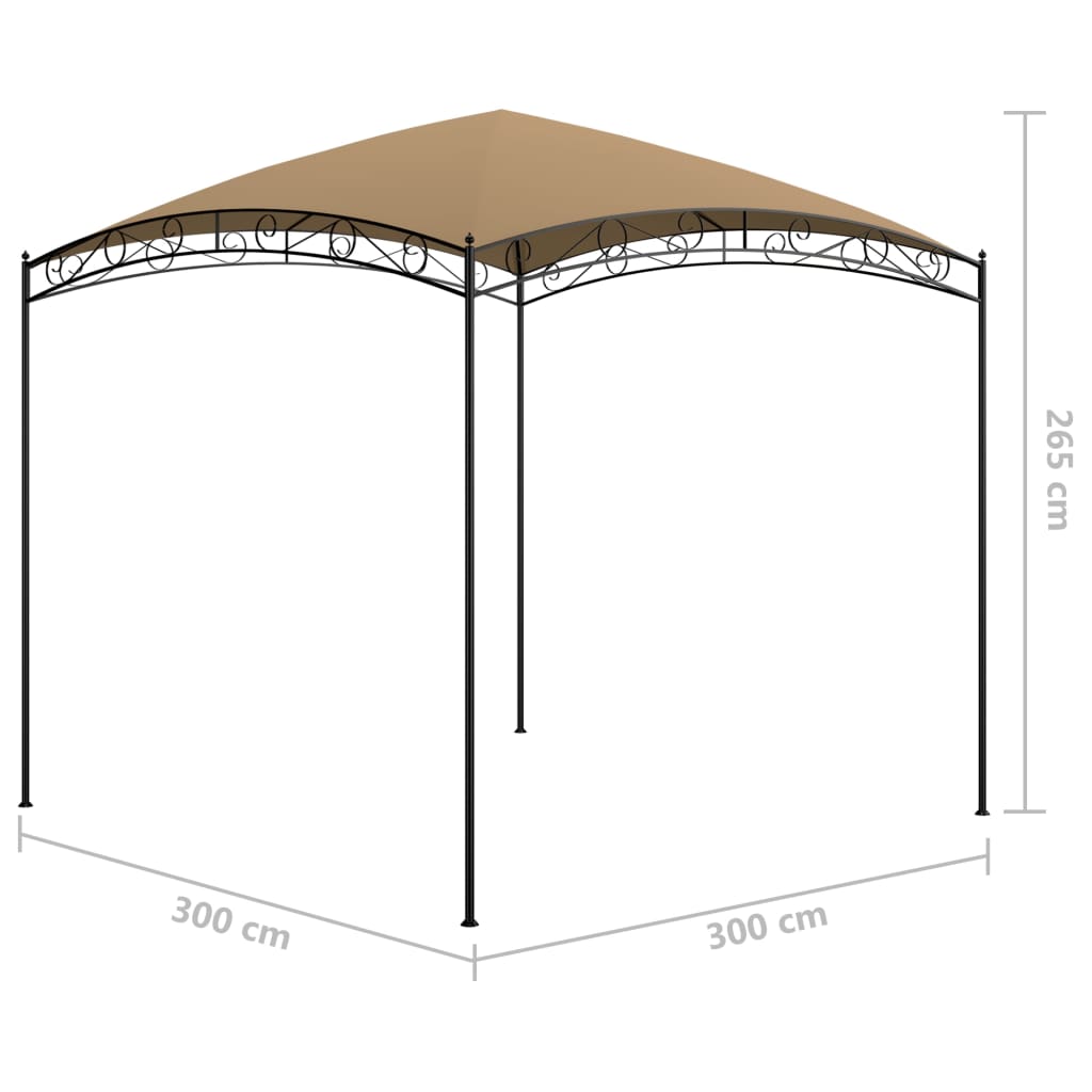 3x3x2.65 m taupe 180 g/m²