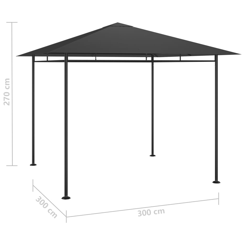 3x3x2,7 M Antracite Belvedere 180 g/m²