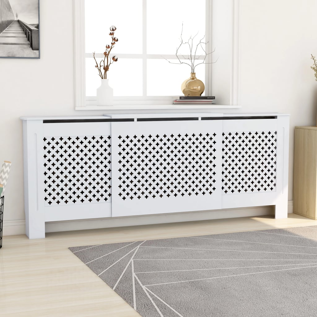 White MDF Radiator 205 cm