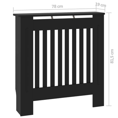 Black MDF Radiator Cache 78 cm