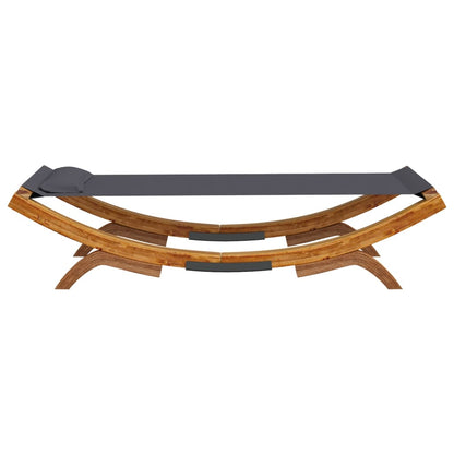 Lit de repos extérieur 100x188,5x44 cm Bois courbé Anthracite