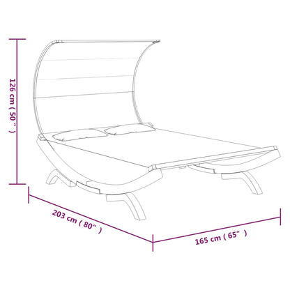 Riposo e tenda da tenda 165x203x126 cm ENIMANTE legno antracite curvo