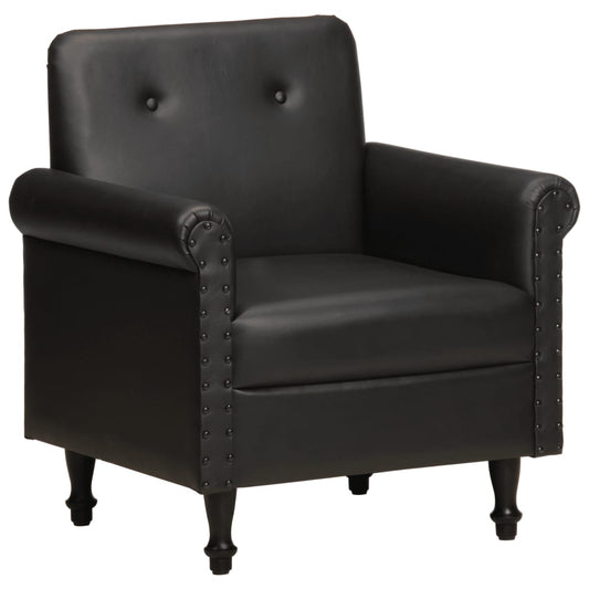 Fauteuil cabriolet noir cuir véritable